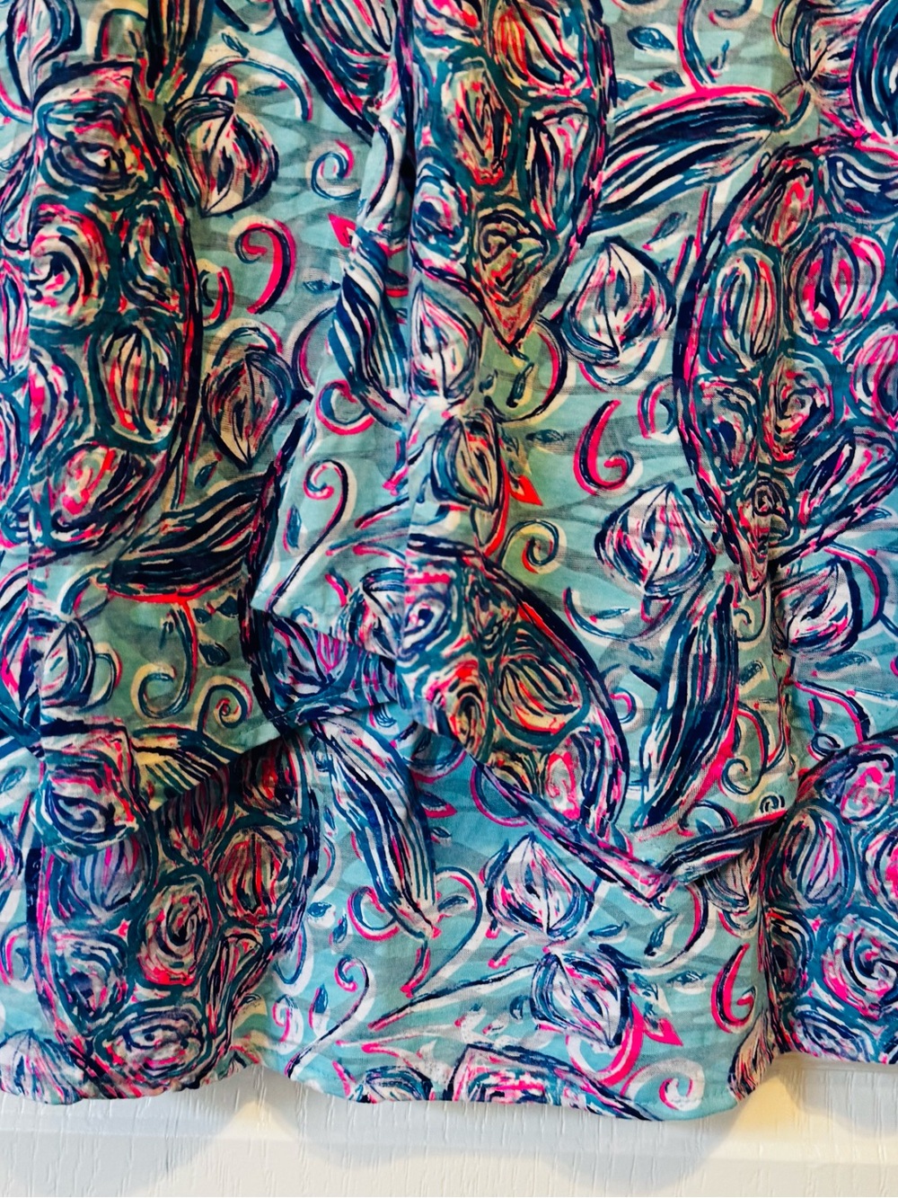 Lulu-B Sea Turtle Ruffle Top - Picture 3 of 4